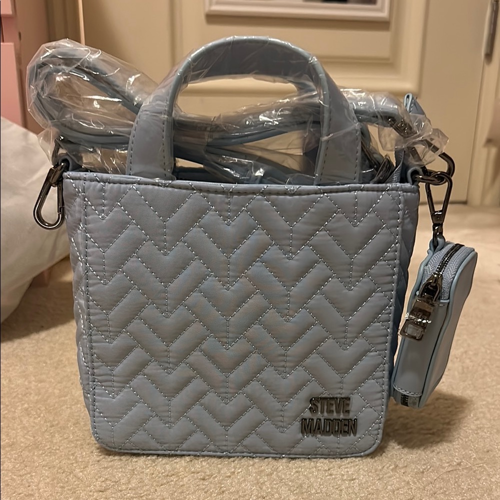 Steve Madden Blue Quilted Women's Bag
